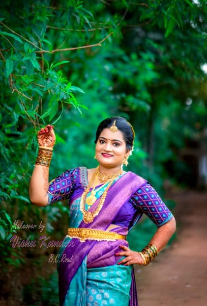 vishu beauty parlour bc road - Sushmitha saliyan hair styling